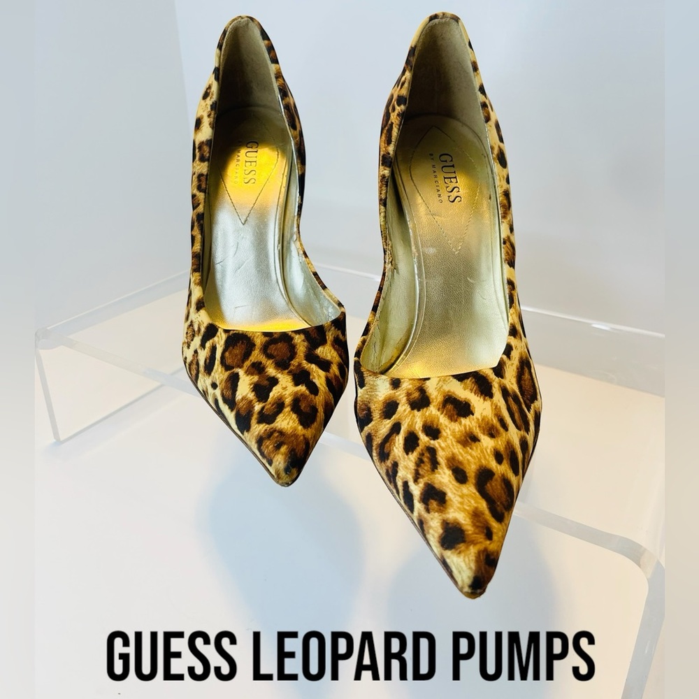 GUESS by MARCIANO LEOPARD STILETTO PUMP HEELS SIZE 10